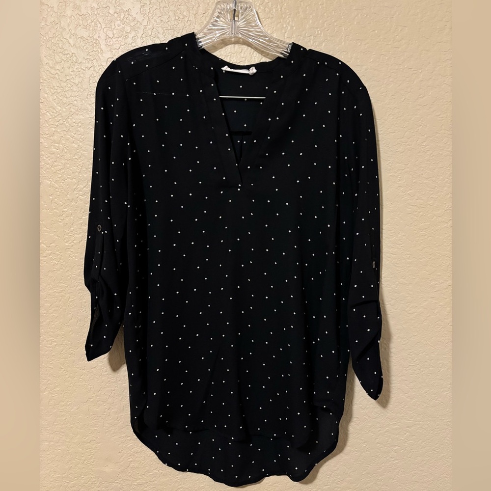 Lush - Warren Split Neck Blouse